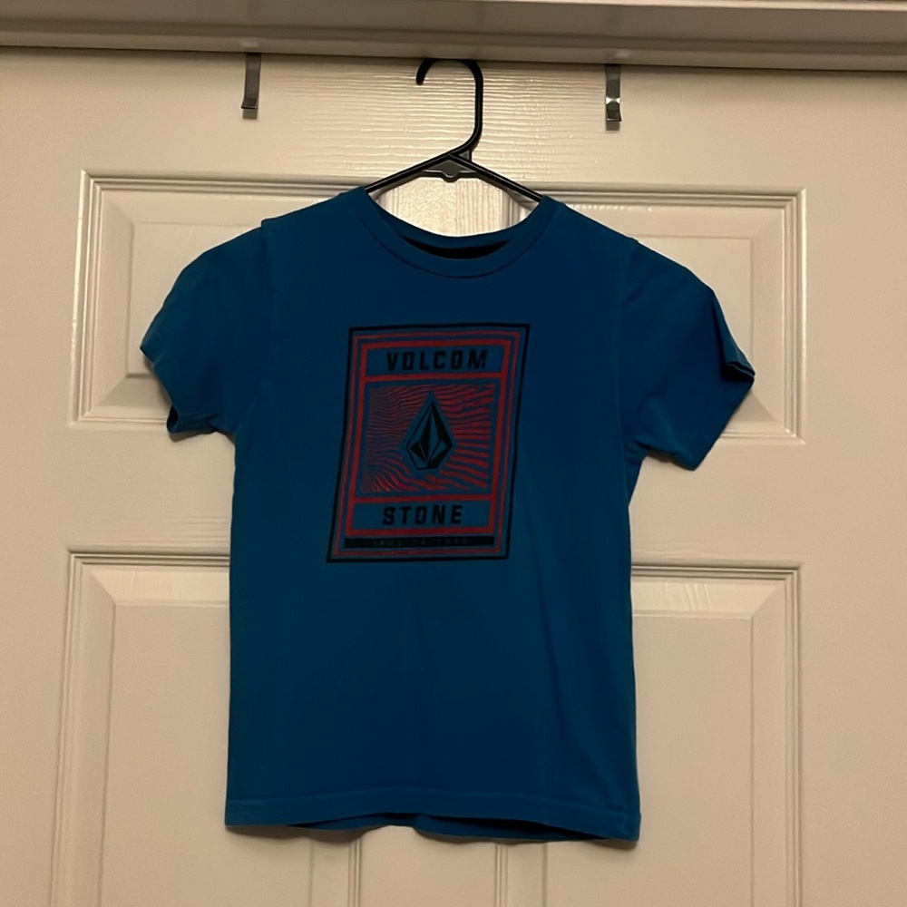 Blue, Volcom tee. Size 8.